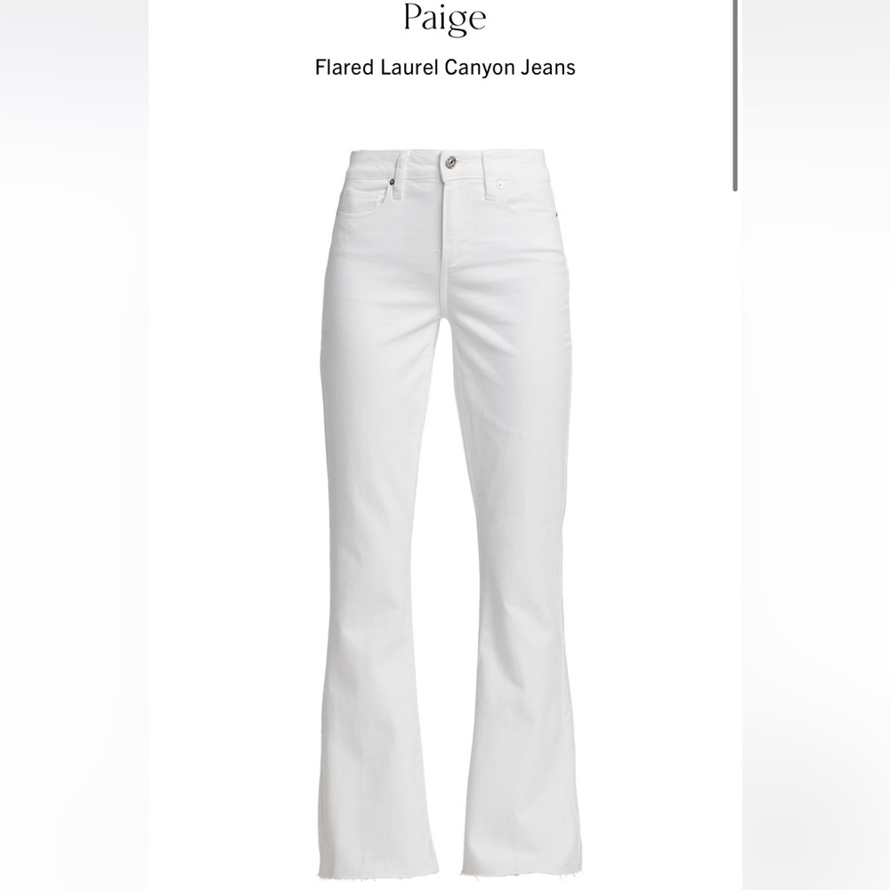 Paige Laurel Canyon High Rise Jeans White